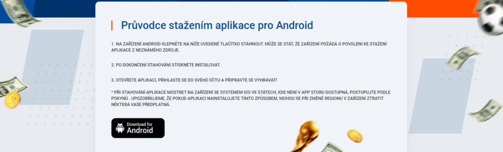 Instalace MostBet aplikace